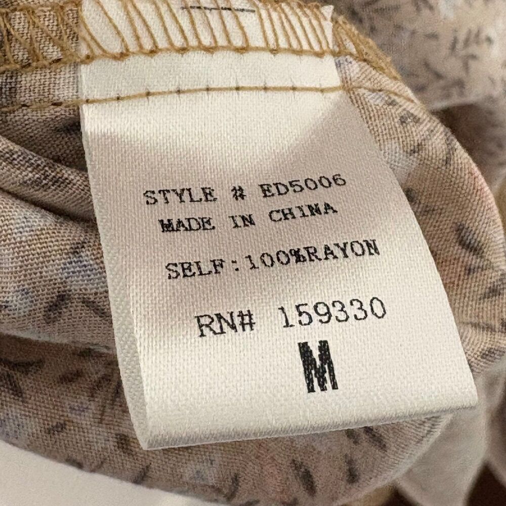 NWT Heyson Mustard Floral Smocked Maternity Maxi Dress Sz M - Picture 7 of 8